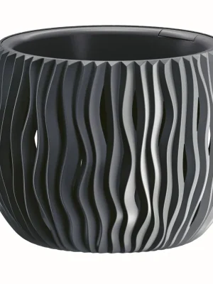 Beste Prijs Květináč SANDY BOWL s vkladem 18 cm - barva antracit