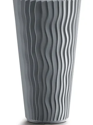Voordeelprijs Květináč SANDY SLIM s vkladem 34,9 cm - barva šedý kámen