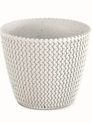 Beperkte Voorraad Květináč SPLOFY ECO WOOD 21,8 cm - barva bílá ECO