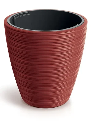 Beste Prijs Květináč VENA ROUND s vkladem 29,9 cm - barva retro červená