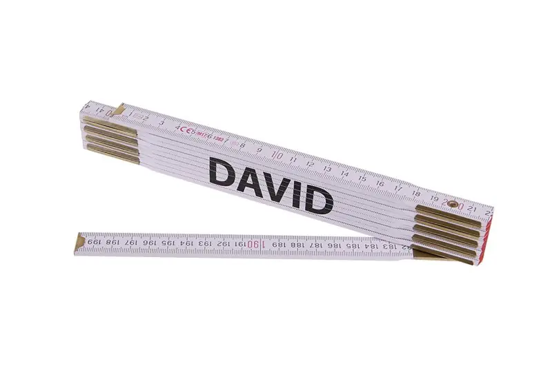 Op = Op Metr skládací 2m DAVID (PROFI,bílý,dřevo)