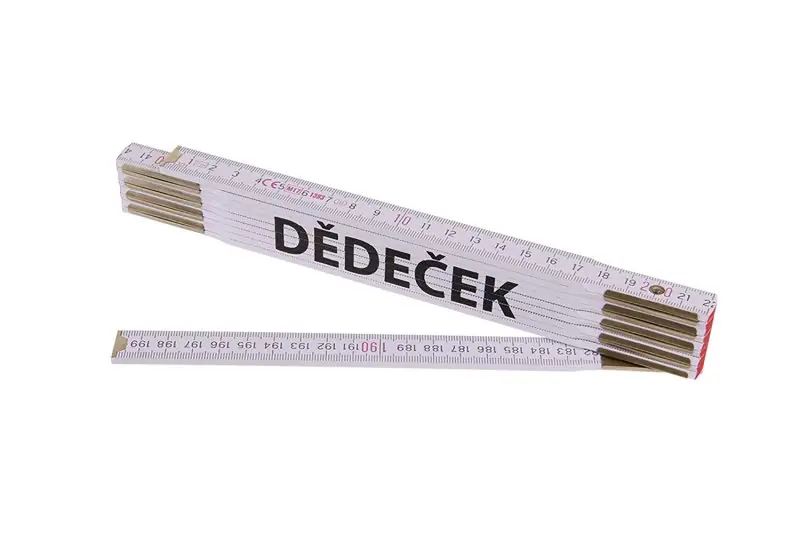 Lage Kosten Metr skládací 2m DĚDEČEK (PROFI,bílý,dřevo)