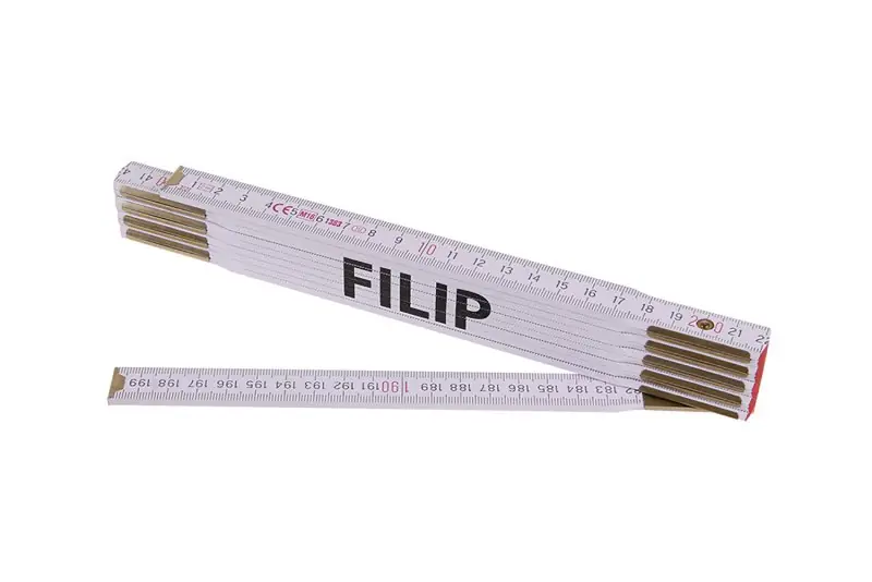 Lage Prijs Metr skládací 2m FILIP (PROFI,bílý,dřevo)