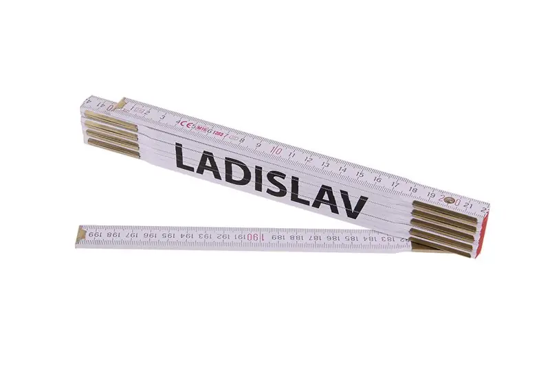 Metr skládací 2m LADISLAV (PROFI,bílý,dřevo) Korting