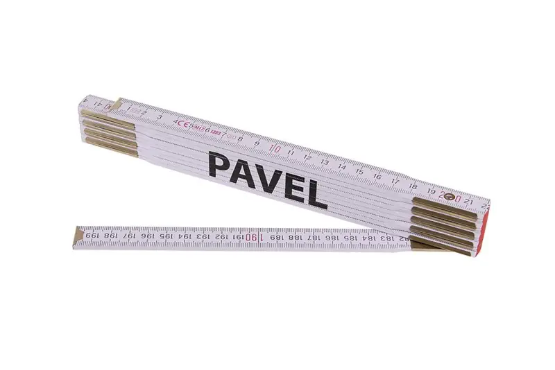 Hete Deal Metr skládací 2m PAVEL (PROFI,bílý,dřevo)
