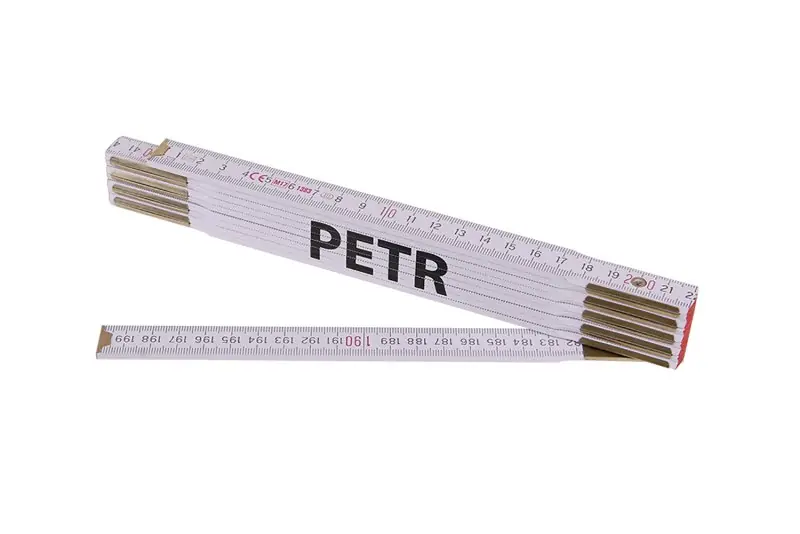 Populair Metr skládací 2m PETR (PROFI,bílý,dřevo)