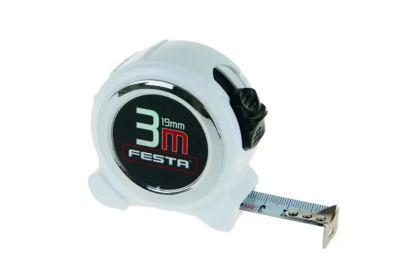 Metr svinovací FESTA 3mx19mm BÍLÝ Betaalbaar