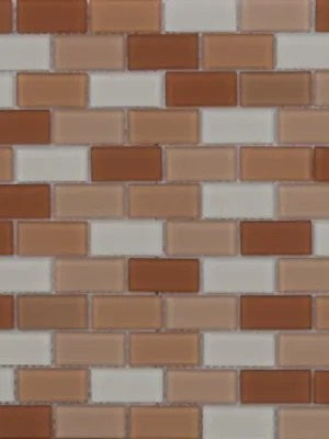 Mozaika ASHS2-4 skleněná hnědá světle hnědá krémová 30x30cm sklo Bezpečná Platba