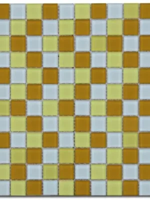 Mozaika ASHS221 skleněná žlutá bílá okrová 29,7x29,7cm sklo Omezené Množství