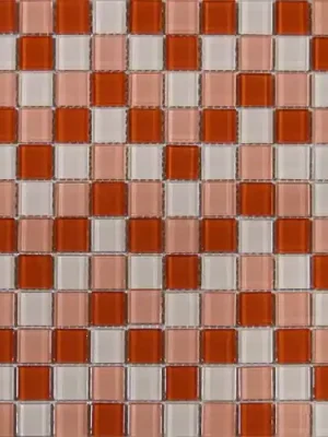 Mozaika H11+H13+H15 skleněná červená světlá růžová krémová 29,7x29,7cm sklo Ihned K Objednání
