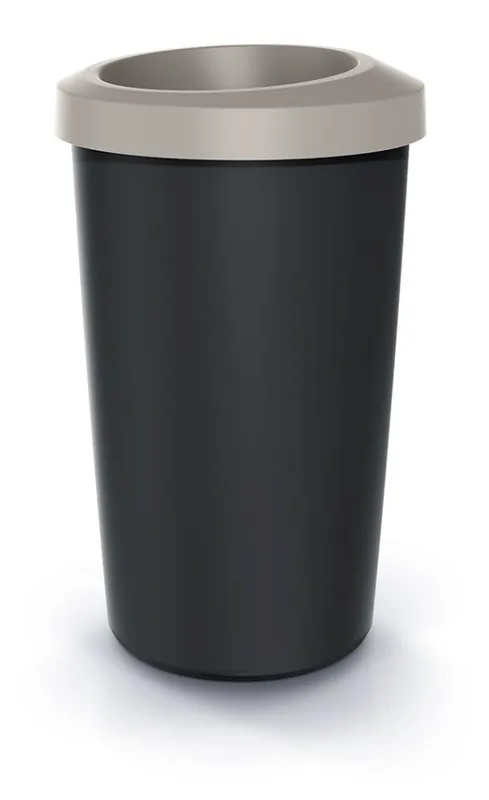 Koop Online Odpadkový koš COMPACTA R DROP světle - objem 45 l, barva hnědá