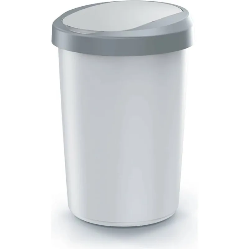 Favoriet Odpadkový koš COMPACTA R FLAP objem 25 l , barva popelavě šedá se světle šedým víkem