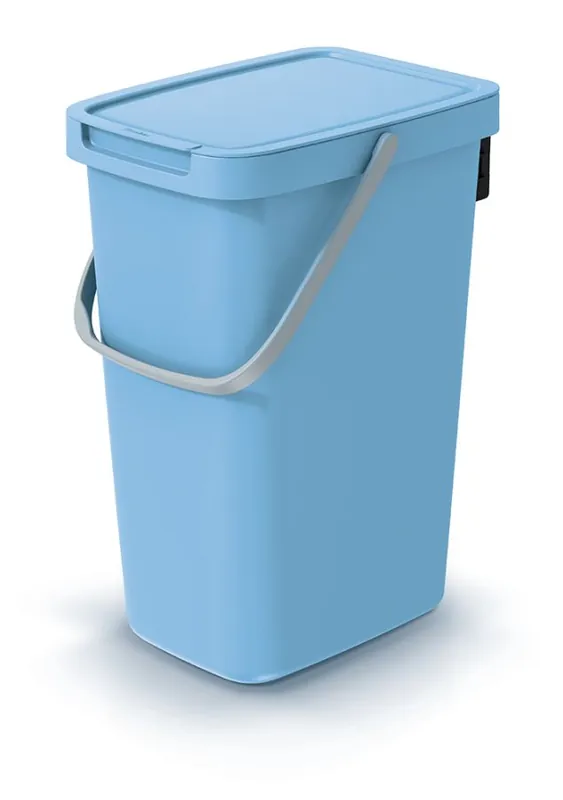 Odpadkový koš SYSTEMA Q COLLECT - objem 12 l, barva světle modrá Aanbieding