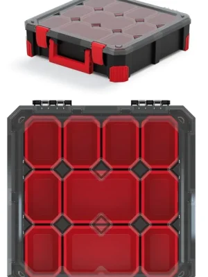 Beste Prijs Organizér TITAN - 10 krabiček, 390x390x110 mm - průhledné víko