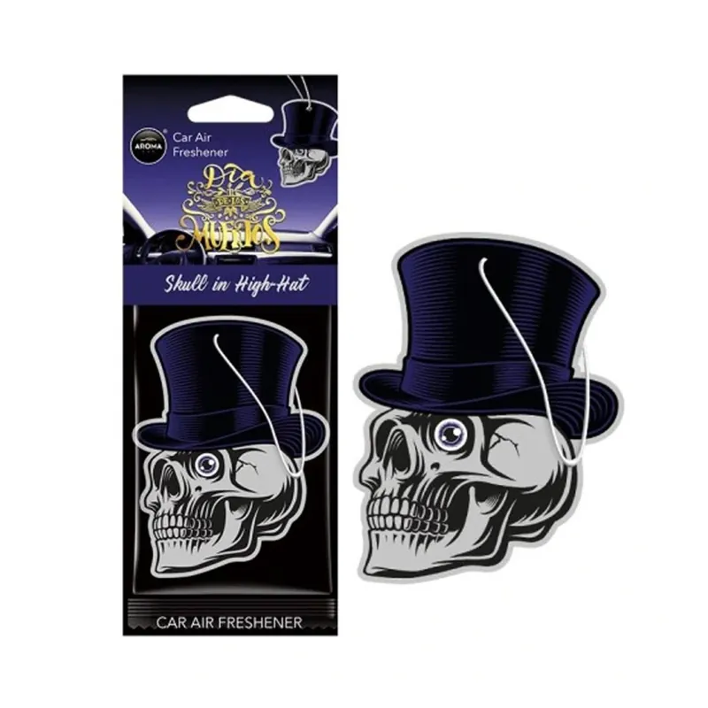 Osvěžovače vzduchu AROMA CAR MUERTOS Skull in Hat Black Oud Objednat Nyní