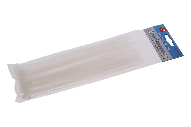 Weekendaanbieding Pásky vázací 250x4.8mm 50ks bílá