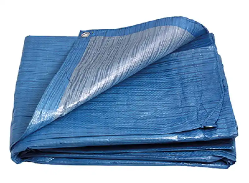Časově Omezené PE plachta zakrývací 15x20m 70g/1m2 modro-stříbrná