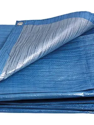 Časově Omezené PE plachta zakrývací 2x2m 70g/1m2 modro-stříbrná