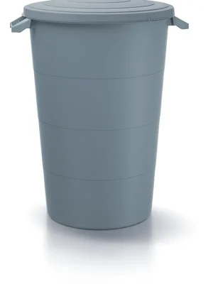 Shop Nu Plastová nádoba s úchyty SMOOTH 160 l - barva světle šedá