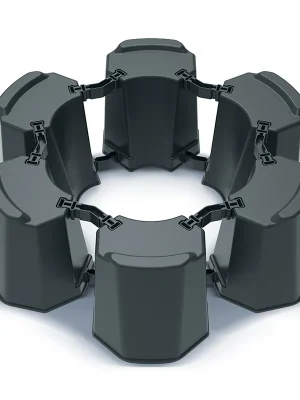 Podstavec pod sud MODULAR BASECAN SET 6 - barva antracit Bestel Nu