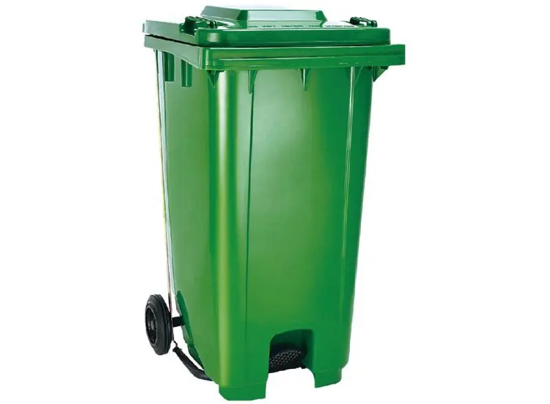 Popelnice D120GP 120L zelená s pedálem Levný