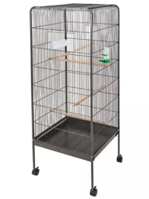 Ptačí voliéra pro ptáky a papoušky C02 - antická stříbrná 54x54x146 cm Nejprodávanější