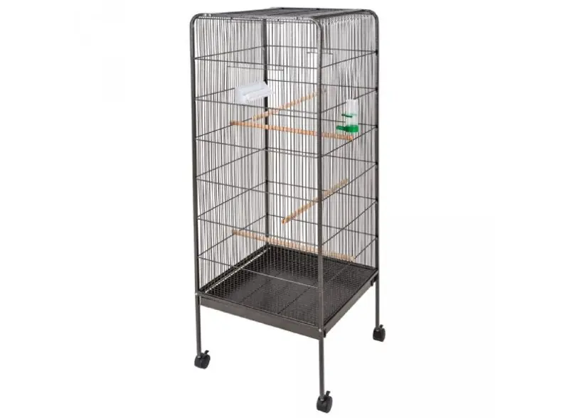 Ptačí voliéra pro ptáky a papoušky C02 - antická stříbrná 54x54x146 cm Nejprodávanější