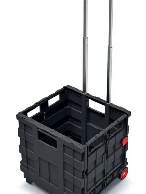 Weekendaanbieding Skládací přepravka s madlem CART T 39,6x37x100,8 cm - barva červená