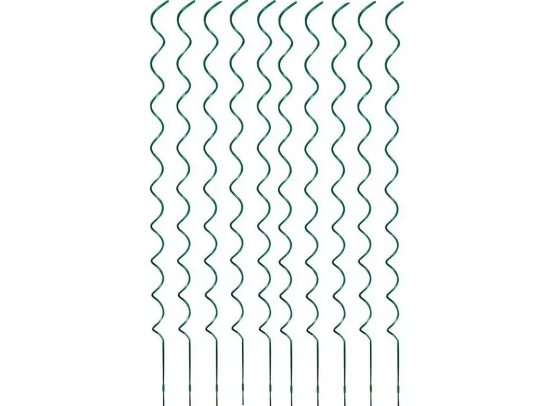 Spirálová tyč k rajčatům hladká 160cm x 7mm - Zelená - 10ks Novinka
