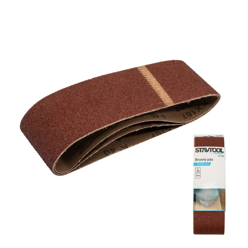Cenově Výhodný STAVTOOL Brusný pás 75x533 mm zr. 80 (1bal/3ks)