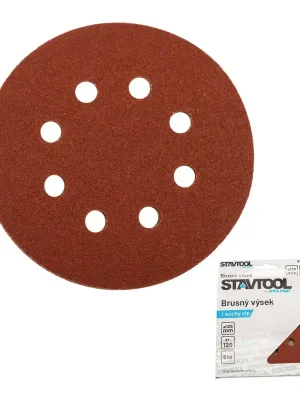 Akční Cena STAVTOOL Brusný výsek na suchý zip, typ BOSCH 125 mm zr. 40, 1bal/6ks