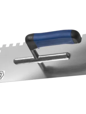Cenový Hit STAVTOOL Hladítko nerezové zubové softgrip 270x127 mm, zub 8x8 mm