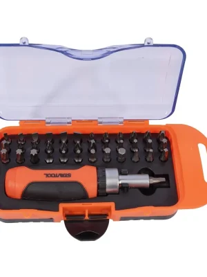 Cenově Výhodný STAVTOOL Sada bitů s ráčnovým šroubovákem 1/4” 38 dílů