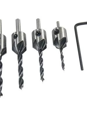 Exclusieve Akce STAVTOOL Sada vrtáků do dřeva se záhlubníkem 4 díly 3-6 mm, blistrový obal