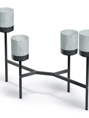 Weekendaanbieding Stojan na květiny BLOOMIE STAND 125 cm - barva šedá