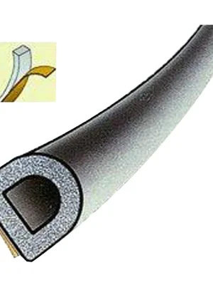Bezpečná Platba Těsnění profil D černé, 1bal/40 m, rozměr 14x12 mm