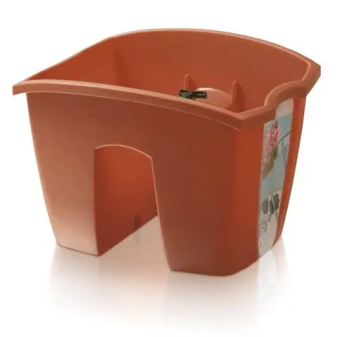 Truhlík na zábradlí CROWN 24,2 cm - barva terakota Meest Verkocht