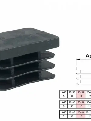 Značkový Ucpávka plastová černá 20x80mm