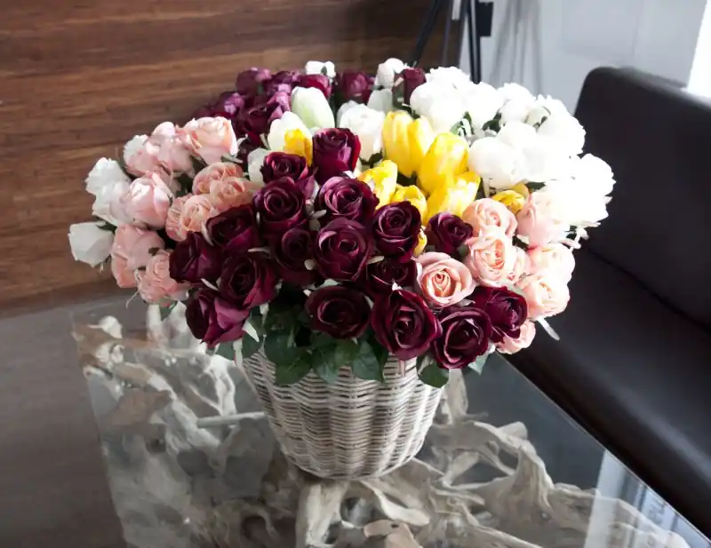 Blesková Nabídka Umělá květina tulipán bílý 67cm