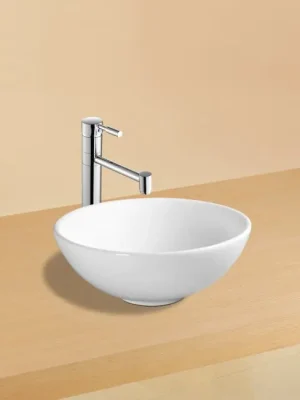 Umyvadlo na desku SATURNIA kulaté - 41cm x 15cm Gecertificeerd