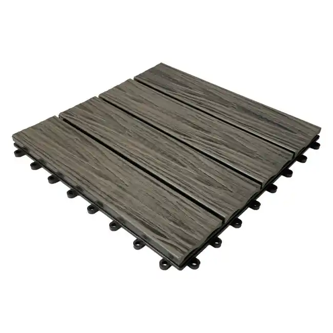WPC dlaždice zámková 30x30cm Tmavě šedá Weekendaanbieding