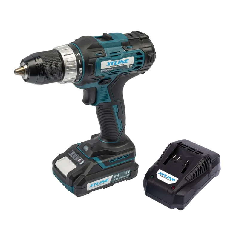 XTLINE Aku vrtačka 18 V, 40 Nm + 1 baterie 2.0 Ah + nabíječka 2.4 A Superprijs