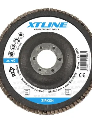 Blesková Nabídka XTLINE Kotouč brusný lamelový zirkon 115 mm zr. 60