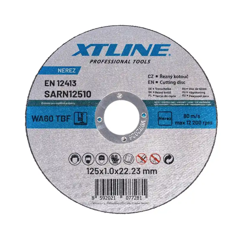 XTLINE Kotouč řezný na ocel / nerez 125x1,0x22,2 mm Beperkt Aanbod