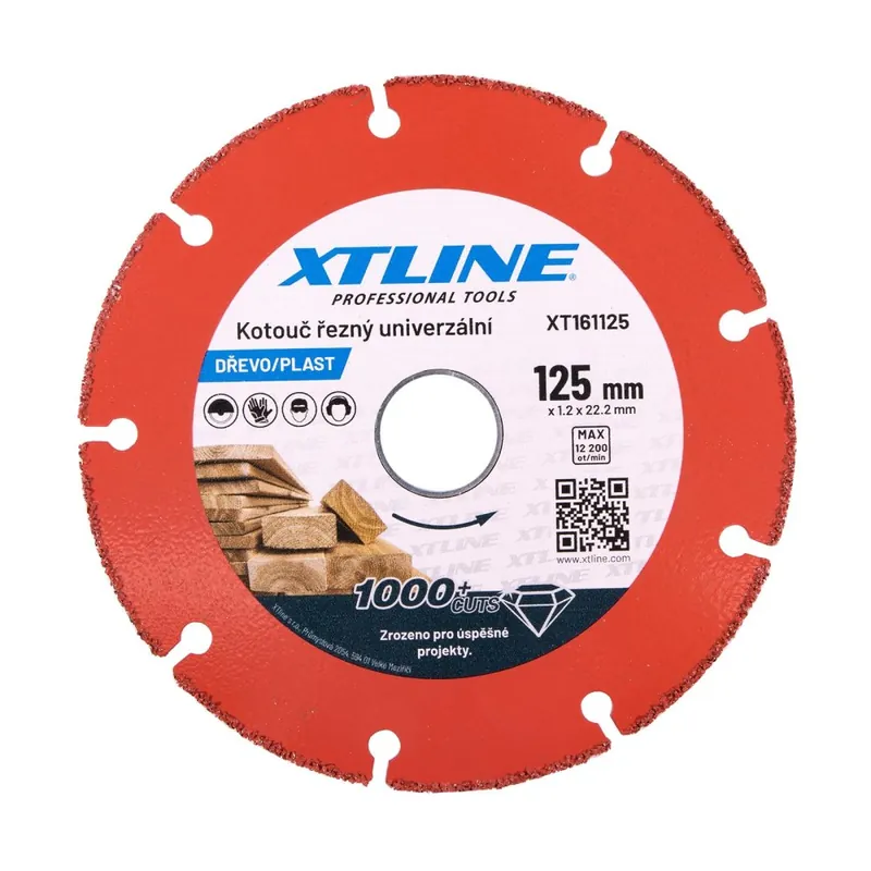 Gratis Retour XTLINE Kotouč univerzální na dřevo, plast 125x1,2x22,2 mm