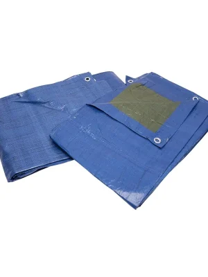 Cenový Hit XTLINE Zakrývací plachta PE s oky modrá 70g/m2 10x15 m