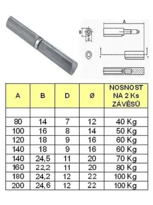 Závěs k přivaření s ložiskem 120x16,čep 9mm Speciale Aanbieding