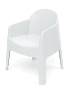 Židle s područkami MILANE 680x600x805 - barva bílá Superprijs