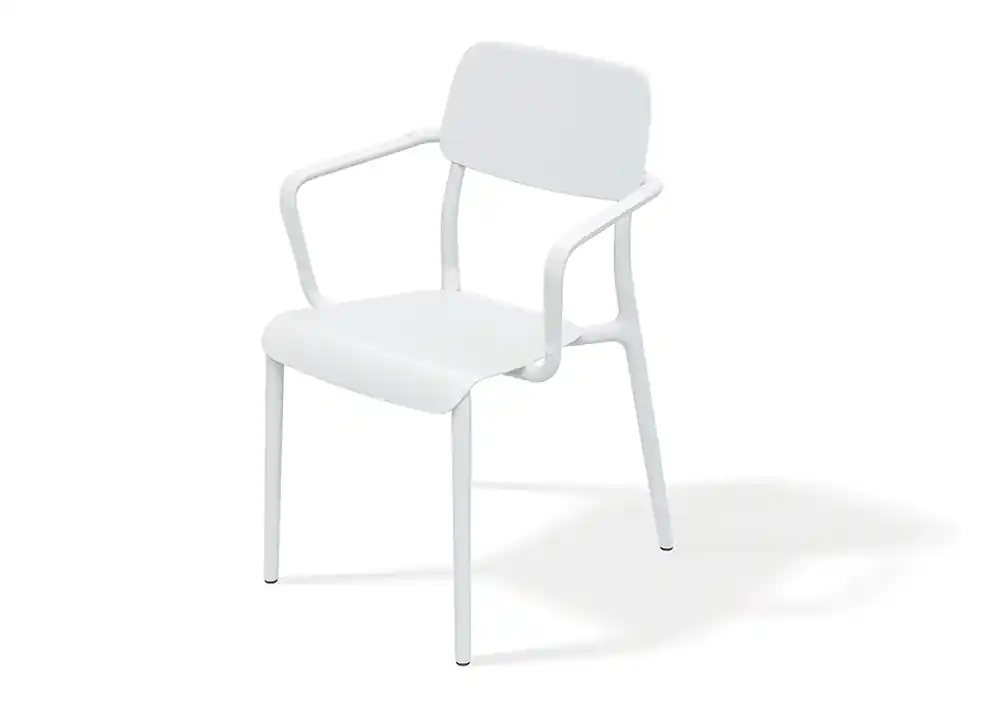 Židle s područkami RIMO 570x555x840 - barva bílá Superprijs