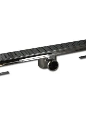 Denní Nabídka Žlab podlahový nerezový s okrajem a roštem 100 x 800mm - žlab do dlažby, žlab koupelnový